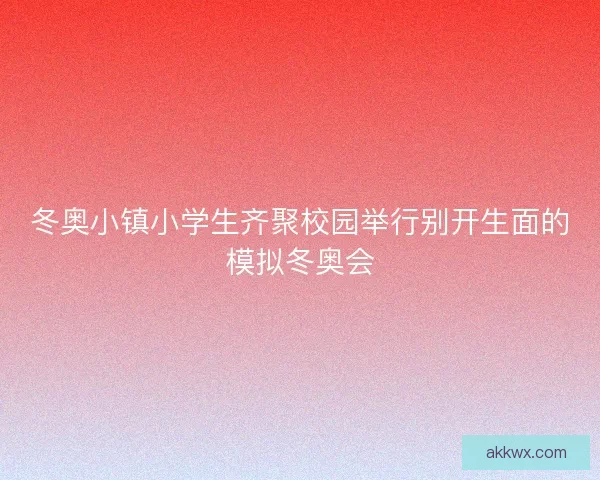冬奥小镇小学生齐聚校园举行别开生面的模拟冬奥会